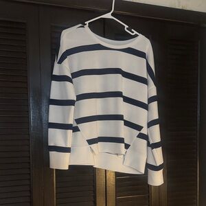 Striped Navy and White crewneck